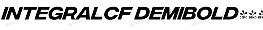 integralcf demibold字体转换